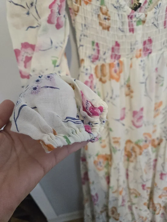 Pantel Montreal Vintage Floral Maxi Dress Size 13 Boho Cottagecore Smocked Bust - Picture 11 of 12